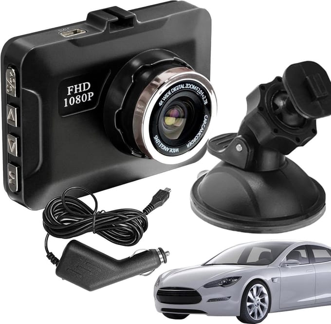 Dashboardcamera FHD - Rij recorder - Veilig rijden - Continue opname - 1080P - Zwart