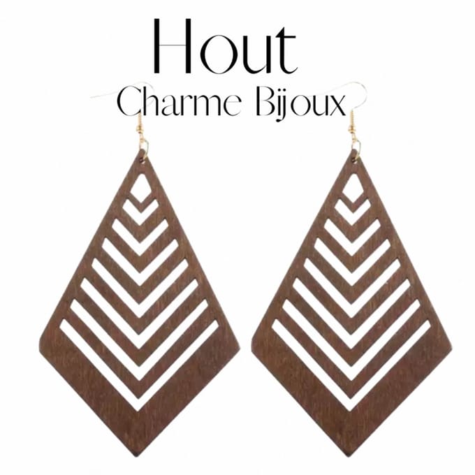 Grote Oorbellen-Macy-Hout-Bruin-11 cm