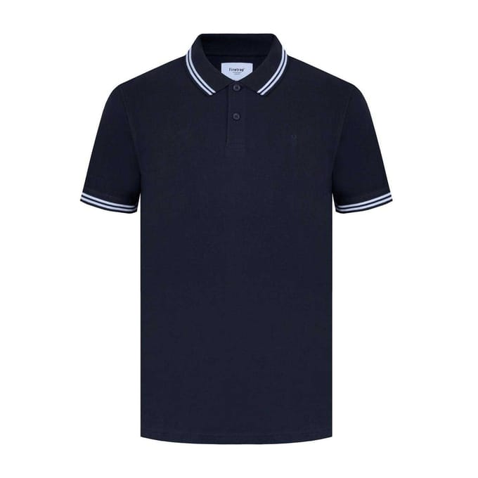Firetrap Heren Lazer-logo katoenen poloshirt (Zwart)