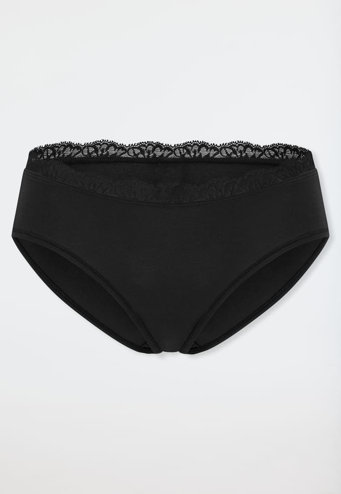 SCHIESSER Rio Slip Unique Cotton - Dames Onderbrorek zwart