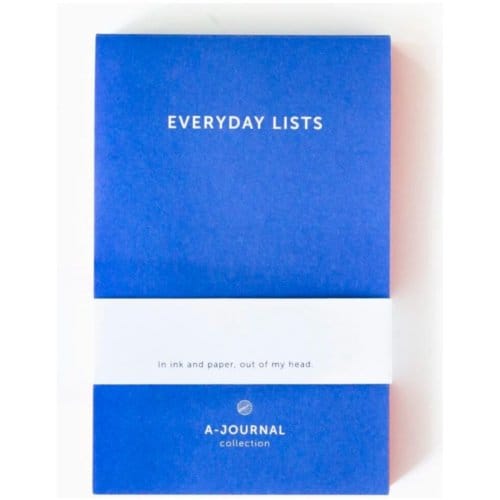 A-Journal - Lijstjes kladblok - schrijfblok - blauw