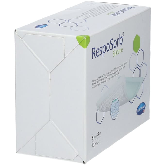 Hartmann Resposorb Silicone 8x8cm 10 Compressen