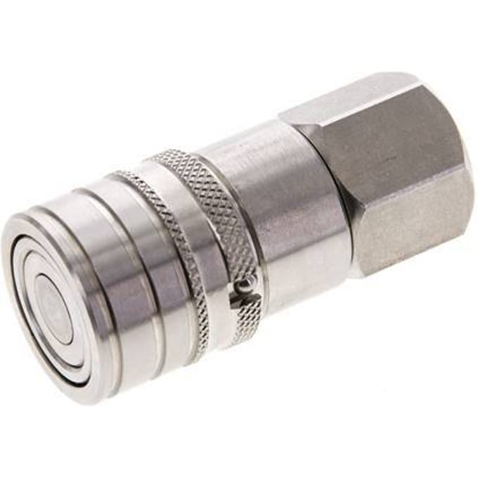 RVS DN 6 Vlakdichtende Koppeling Snelkoppeling G 1/4 inch Binnendraad ISO 16028 CEJN D 16.2mm