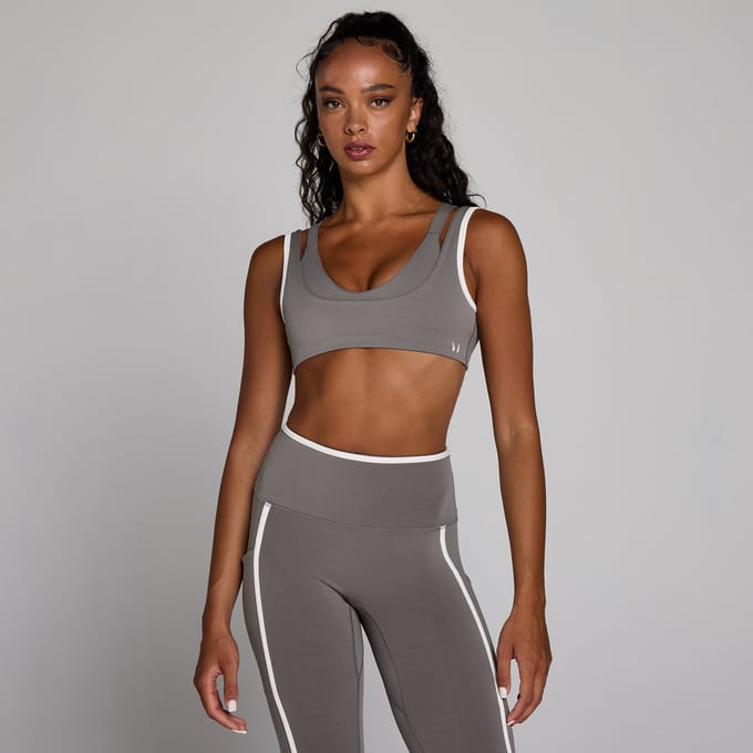 MP Dames Velocity Contrast Dubbele Laag Sport-bh - Asgrijs - M