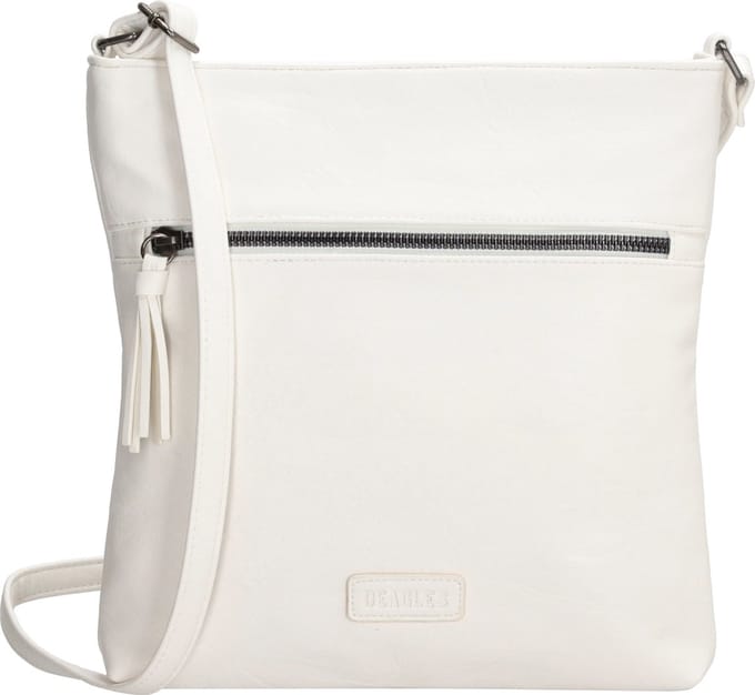 Beagles Ferro Schoudertas Dames - Crossbodytas met verstelbare schouderband - Tas van Imitatieleder - Wit