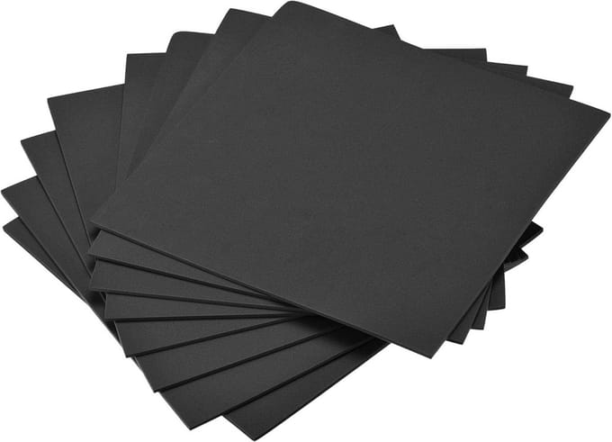 EVA-schuimplaten 8 stuks zwart 25,5 x 25,5 cm 3 mm dik