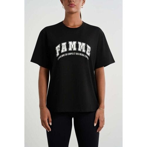 FAMME Équilibre Oversized T-Shirt Black S