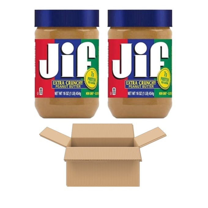 Jif Pindakaas Creamy en Extra Crunchy (2 x 454g)