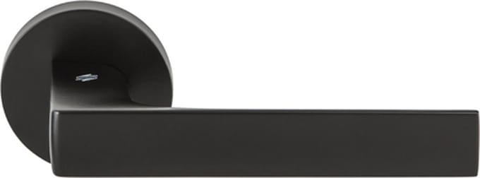 Deurkruk Robocinque - Colombo Design - Zwart mat - rond rozet - set