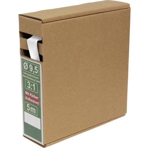 Quadrios 25CA490 Krimpkous met lijm Wit 9.5 mm 3.2 mm Krimpverhouding:3:1 5 m