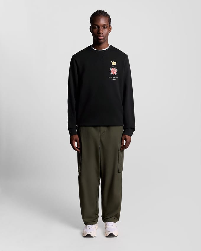 Lyle & Scott Rose And Crown Graphic Crew Neck
