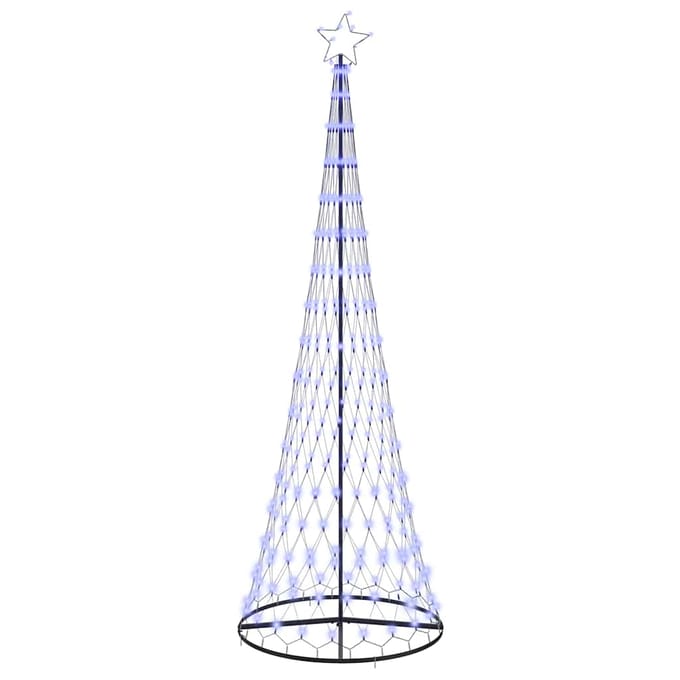 vidaXL LED Kerstboom Blauw 302,5 cm Metaal