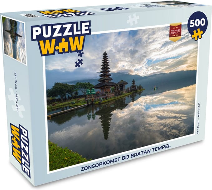 Puzzel Zonsopkomst bij Bratan tempel - Legpuzzel - Puzzel 500 stukjes
