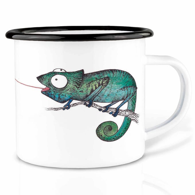 Mok emaille - fly catcher / kameleon - Ligarti