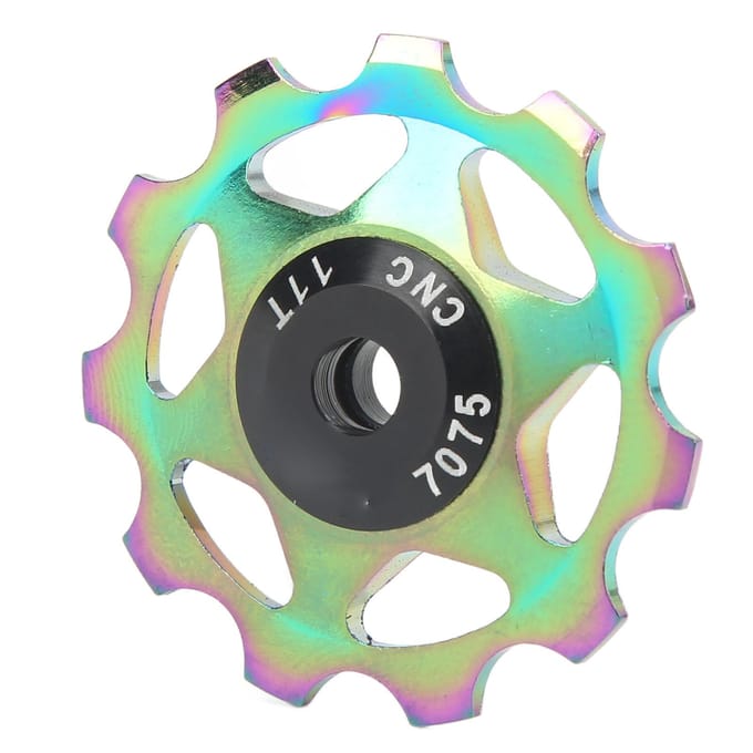 Poulie de Dérailleur Arrière 11 Dents Alliage d'Aluminium Conception Creuse Support Solide Roulement Intégré Vélo black