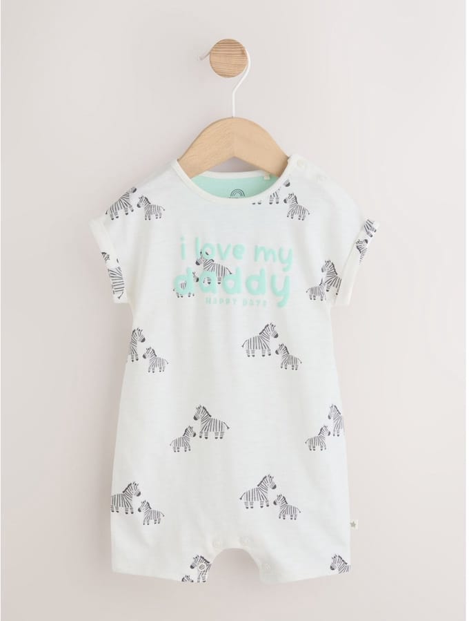 Next - Pasgeboren unisex - Jersey babyrompertje - Wit