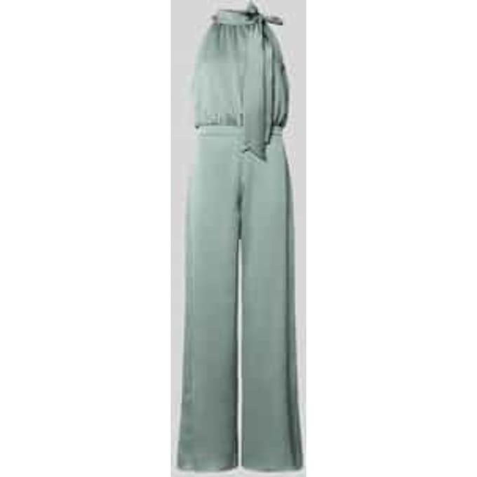 Jumpsuit met strik en knoopsluiting aan de achterkant