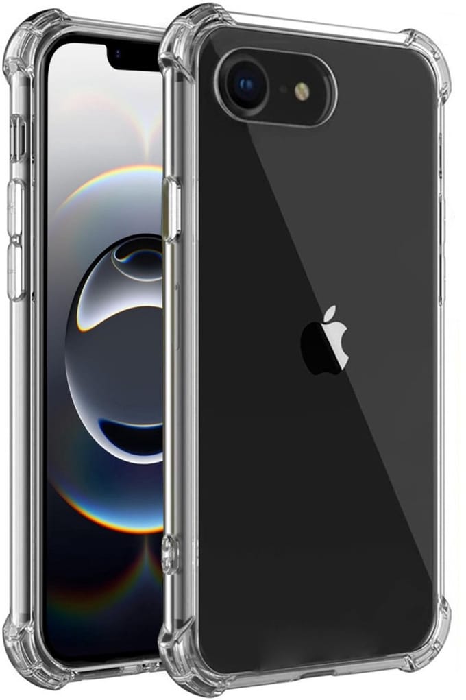 Anti Shock Hoesje Geschikt Voor iPhone 17e / 16e - ShockProof Silicone Case - Transparant Back Cover