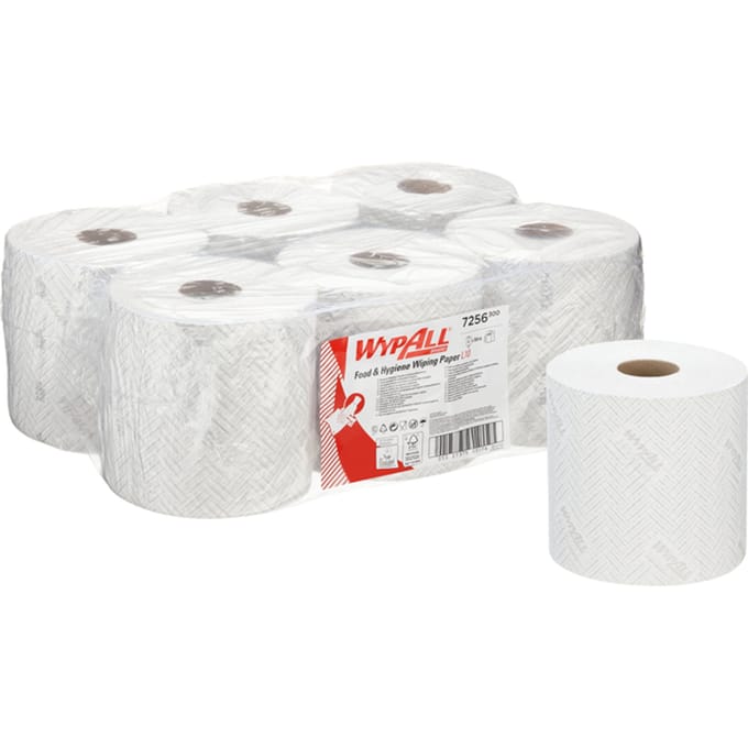 Poetspapier WypAll L10 GeneralClean 1-laags 800 vel wit 7256