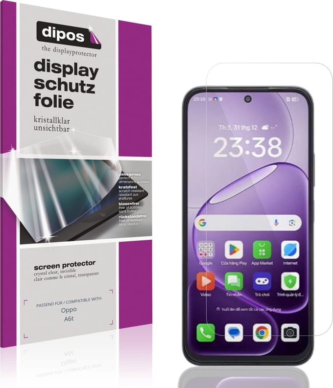 dipos – 4x Beschermfolie geschikt voor Oppo A6t | Krasbestendige & heldere Screenprotector Ultra-Thin