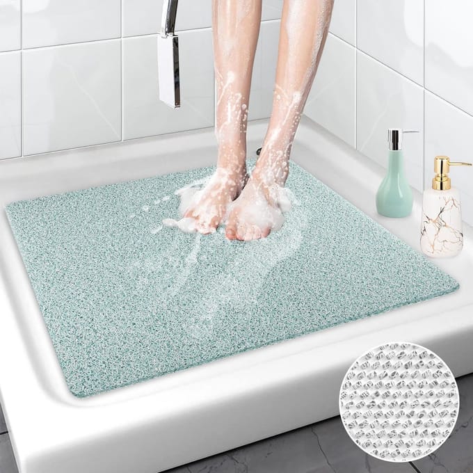 Vierkante Antislip Douchemat 60x60 cm - Sneldrogend & Wasbaar met Afvoer
