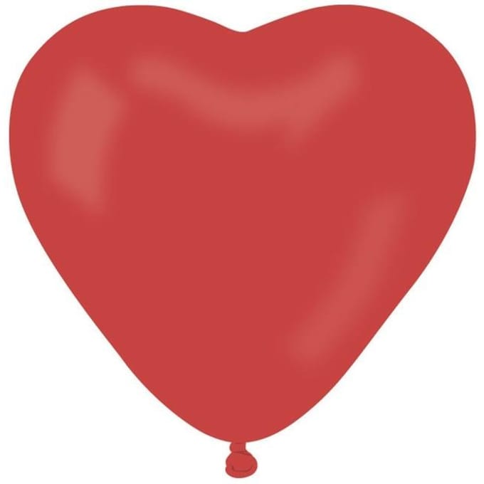 Ballons Coeurs Rouges Saint-Valentin Mariage 15cm 100pcs.