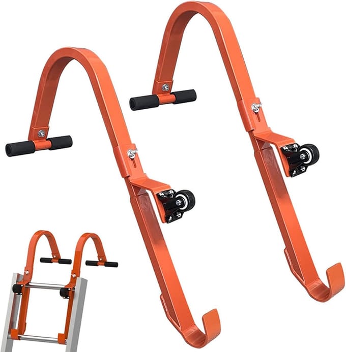 Ladder Stabilisator Beugel met Wiel - Universele Laddersteun voor Extra Veiligheid - 2 Stuks