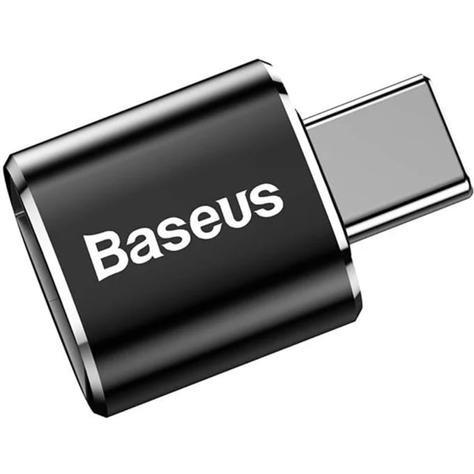 Baseus - USB naar USB-C Adapter - Aluminium - 2.4A