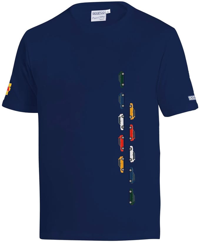 Sparco Lancia Delta HF Collectie T-Shirt - Marineblauw - Maat S