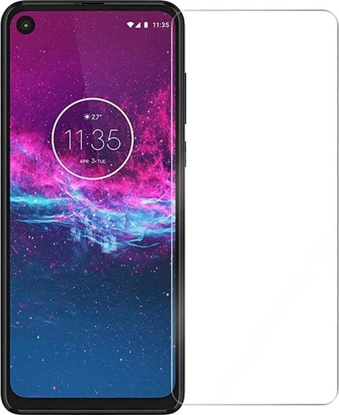 LuxeBass Screenprotector geschikt voor Motorola One Action - glas scherm - bescherming