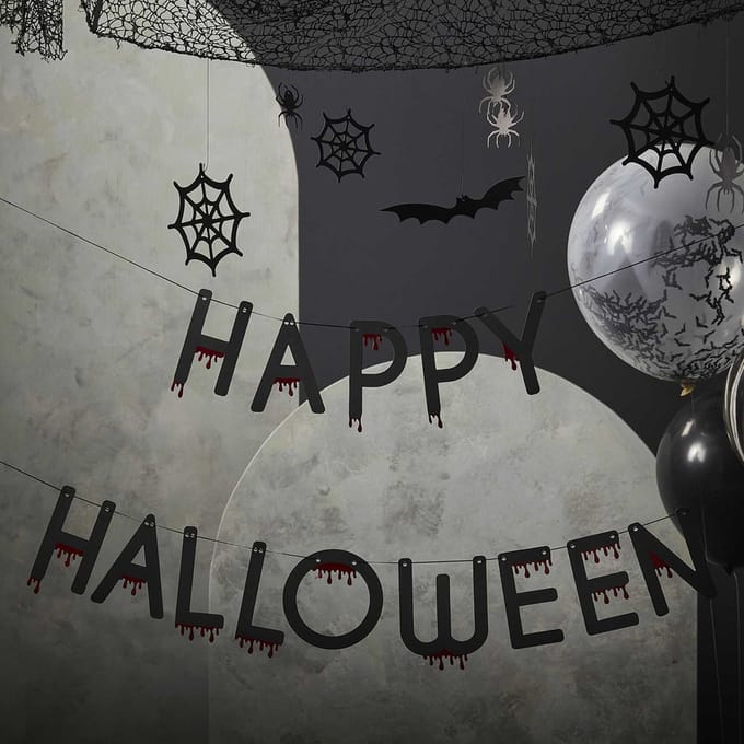 HALLOWEEN VERSIERING LETTERSLINGER HAPPY HALLOWEEN / Feestdecoratie slinger Halloween feest GINGER RAY