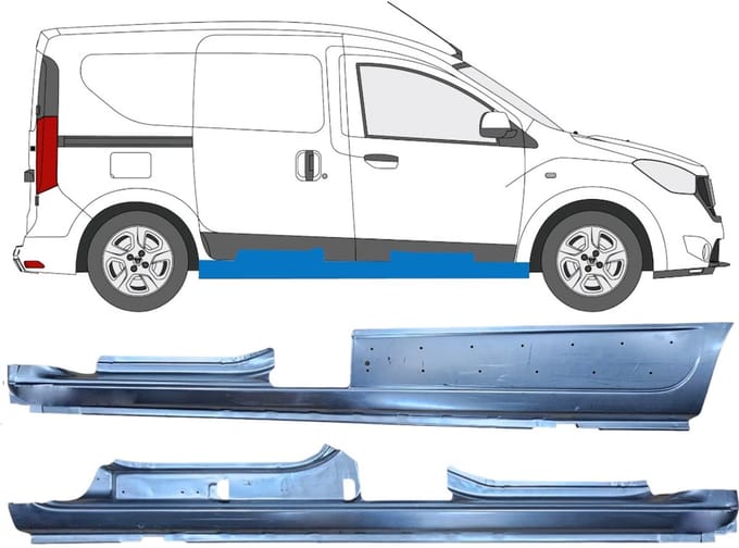 Volledige dorpel voor Dacia Dokker 2012- / Links + Rechts / Set