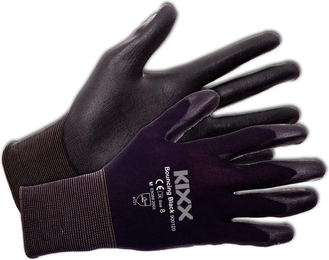 Kixx Tuinhandschoenen - Bouncing Black - Maat 8