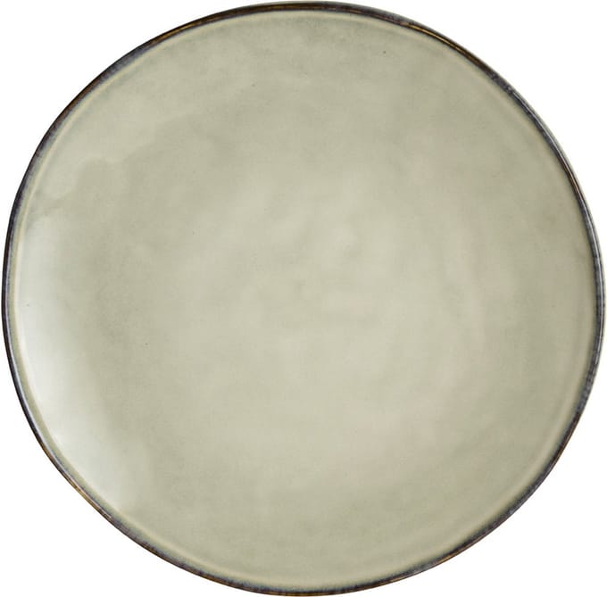 Dutch Rose Organic Borden Plat - Ø26,5 cm - Dinerborden - Stoneware Handgemaakt - Creme
