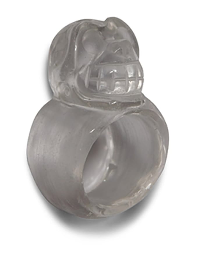 Bergkristal schedel ring