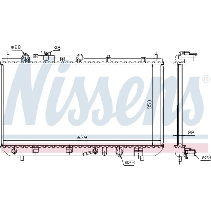 Radiator, motorkoeling NISSENS 625081