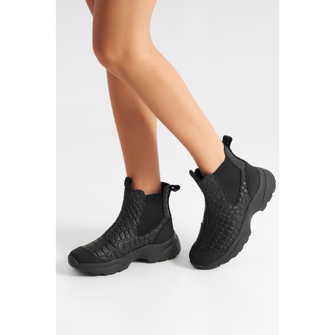 Woden Siri Croco Waterproof Black Taglia: 36 | Stivali Outlet | Donna | Nero
