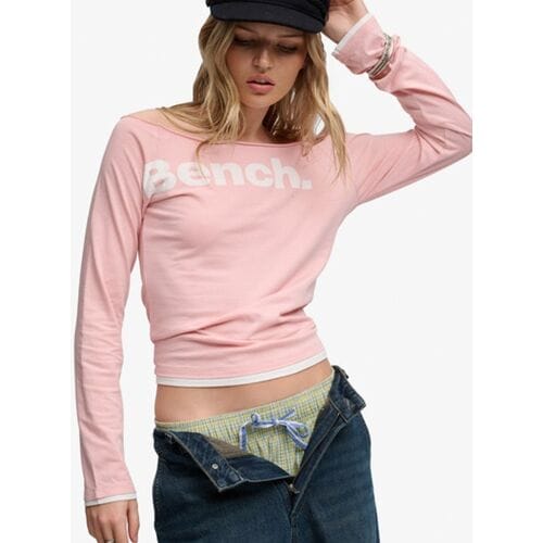 Superdry Bench Aansluitende Lange Mouw Laagjes Top Pink Grootte: S