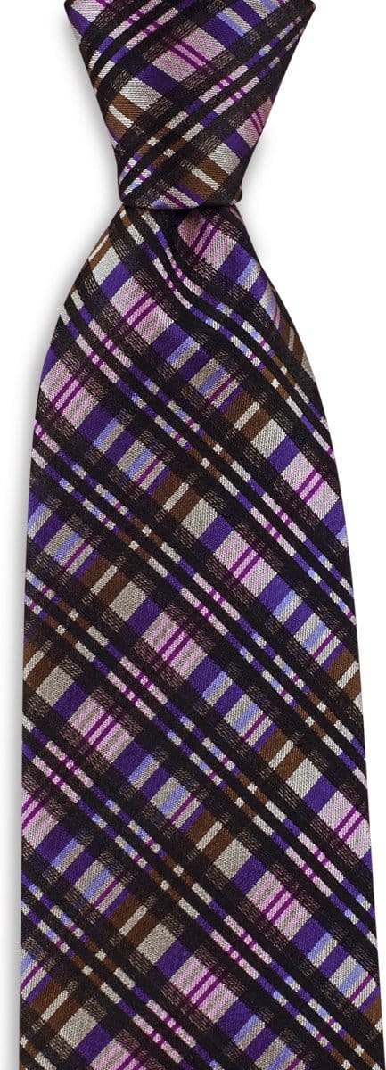 We Love Ties - Stropdassen - Stropdas Sky Scraper - paars / roze / zwart / bruin