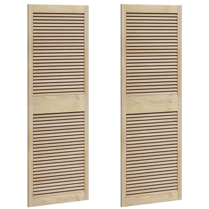 vidaXL - Kastdeur - 2 - st - Naturel - 170 - x - 59,5 - cm - Massief - grenenhout
