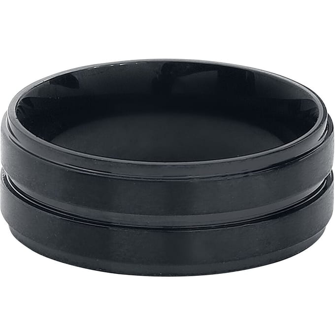 etNox Ring - Basic Double Black - voor Mannen - zwart