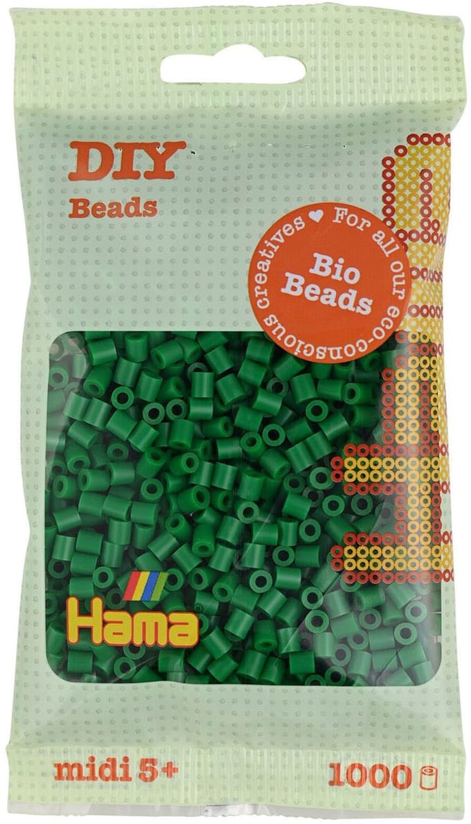 Hama Midi Bio Strijkkralen - Groen (010), 1000st.
