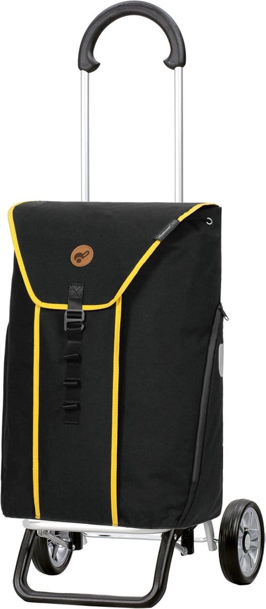 Andersen SHOPPER MANUFAKTUR Boodschappentrolley Scala Shopper Plus Bahne Yellow Zwart 103cm