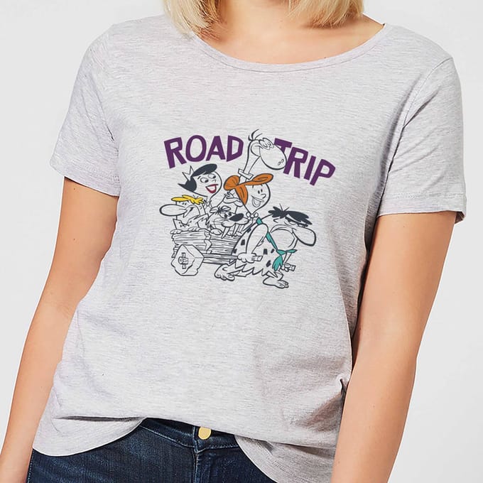 The Flintstones Road Trip Women's T-Shirt - Grey - L