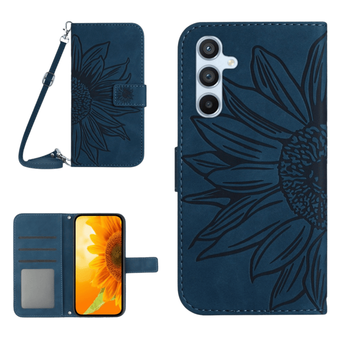 Mocaa Samsung A26 5G Sunflower Bookcase met Koord Blauw