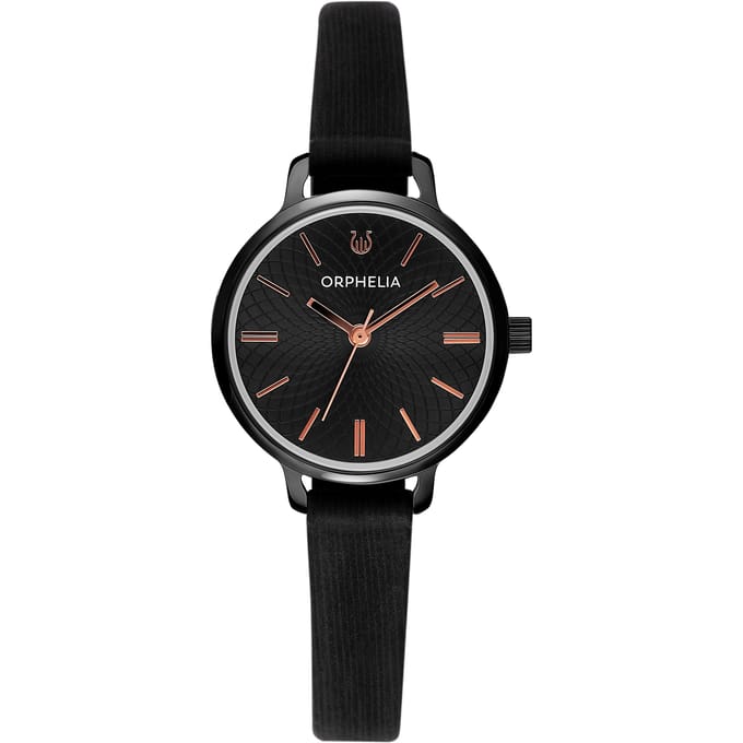 ORPHELIA OR11902 - Horloge - Leer - Zwart - 28 mm