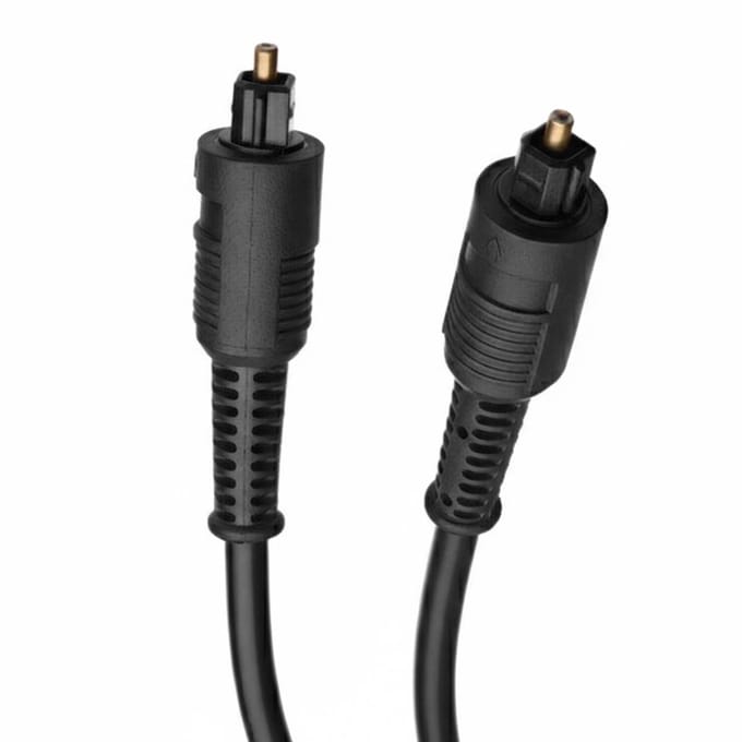Force Case, Toslink Optische Digitale Audio Kabel - Mannelijk/Mannelijk - 1.2m, Zwart