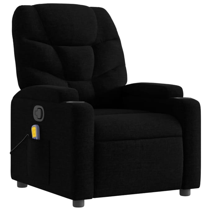 vidaXL - Massagestoel - met - zwarte - stof