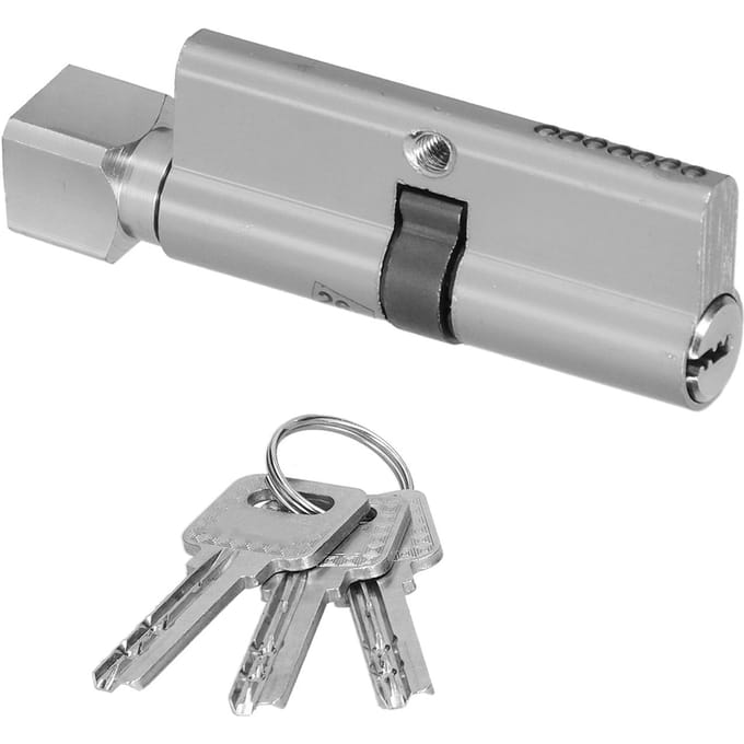 Binnensleutelcilinder Aluminium-IJzerlegering Deurslotkern voor Deurdikte van 3550mm gray