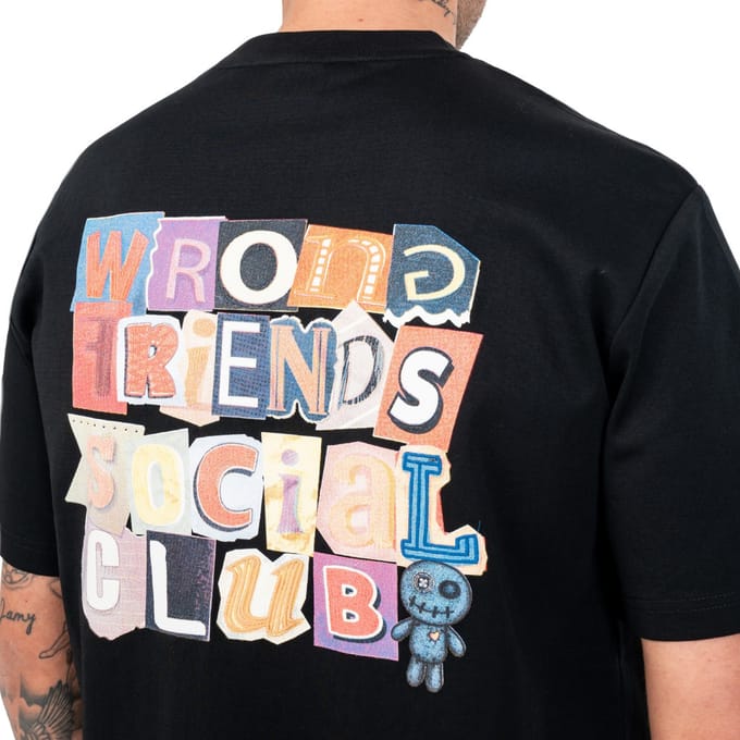 Wrong Friends T-shirt Social Club Black  M